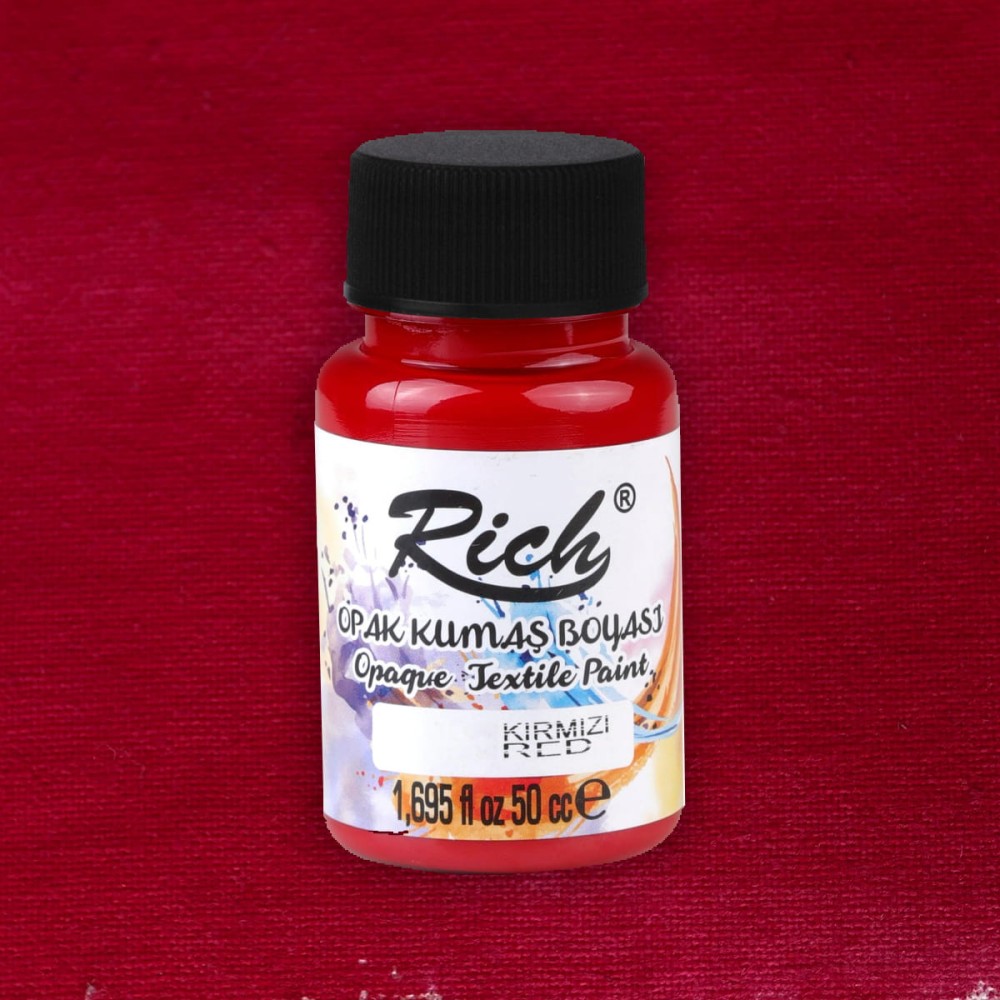 Farba do tkanin Opaque - Rich - Red, 50 ml