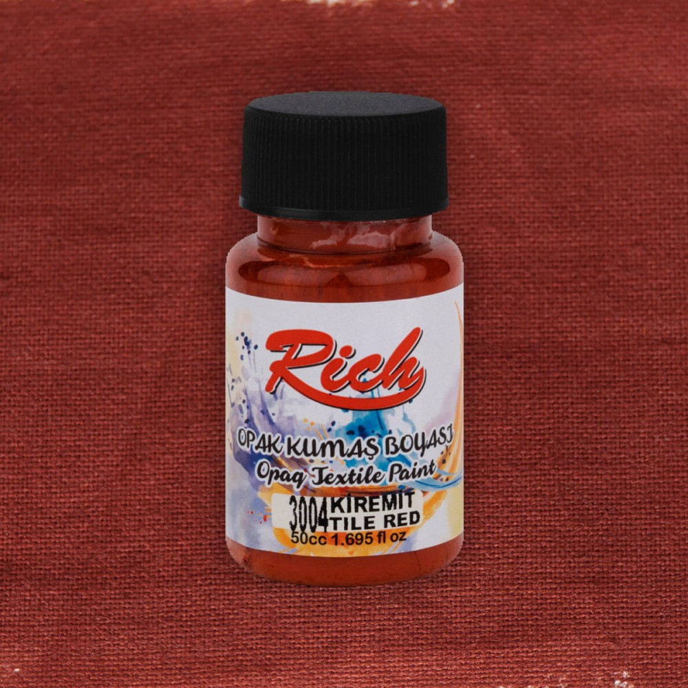 Fabric paint Opaque - Rich - Tile Red, 50 ml