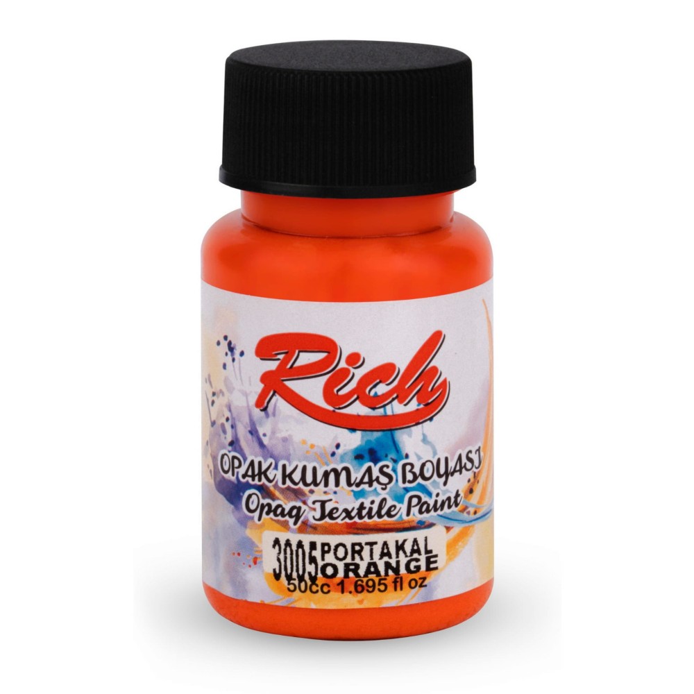 Farba do tkanin Opaque - Rich - Orange, 50 ml