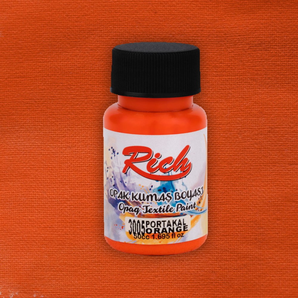 Fabric paint Opaque - Rich - Orange, 50 ml