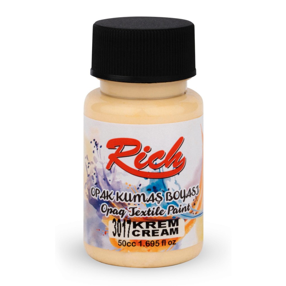 Fabric paint Opaque - Rich - Cream, 50 ml