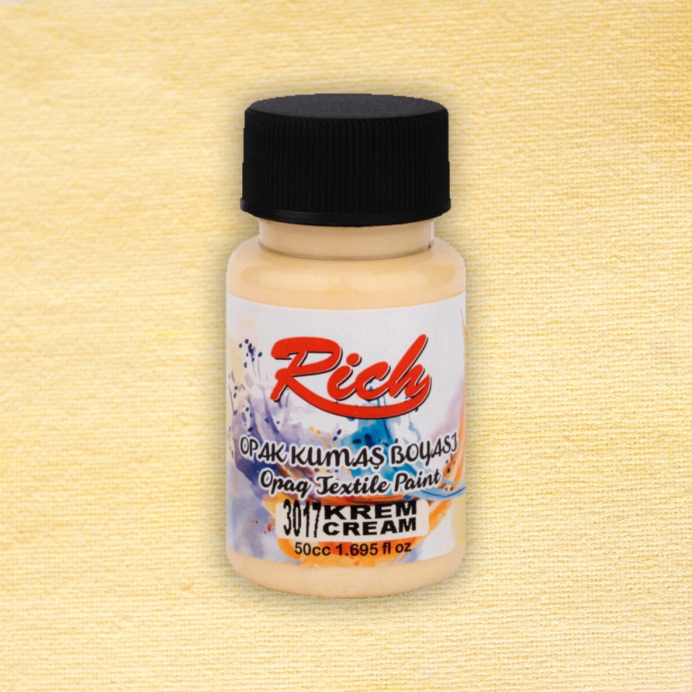 Fabric paint Opaque - Rich - Cream, 50 ml