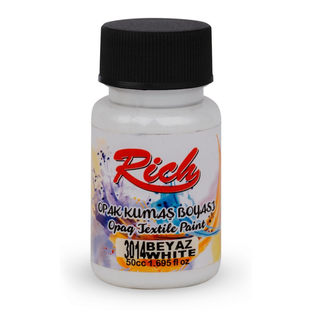 Fabric paint Opaque - Rich - White, 50 ml