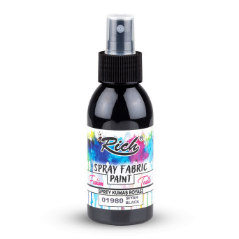 Fabric spray paint - Rich - Black, 100 ml