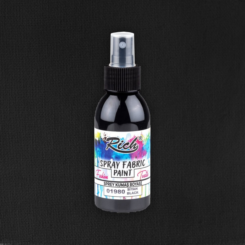 Farba do tkanin w sprayu - Rich - Black, 100 ml