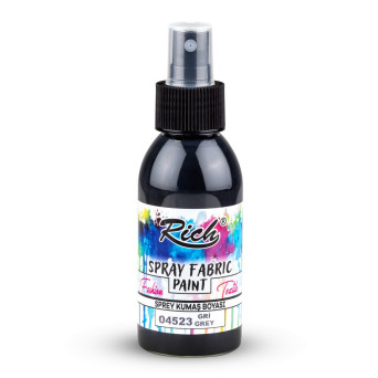 Farba do tkanin w sprayu - Rich - Grey, 100 ml