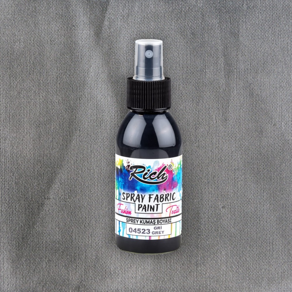 Farba do tkanin w sprayu - Rich - Grey, 100 ml