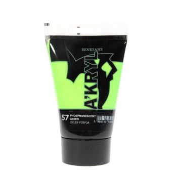 Farba akrylowa A'kryl - Renesans - zieleń fosforyzująca, 100 ml