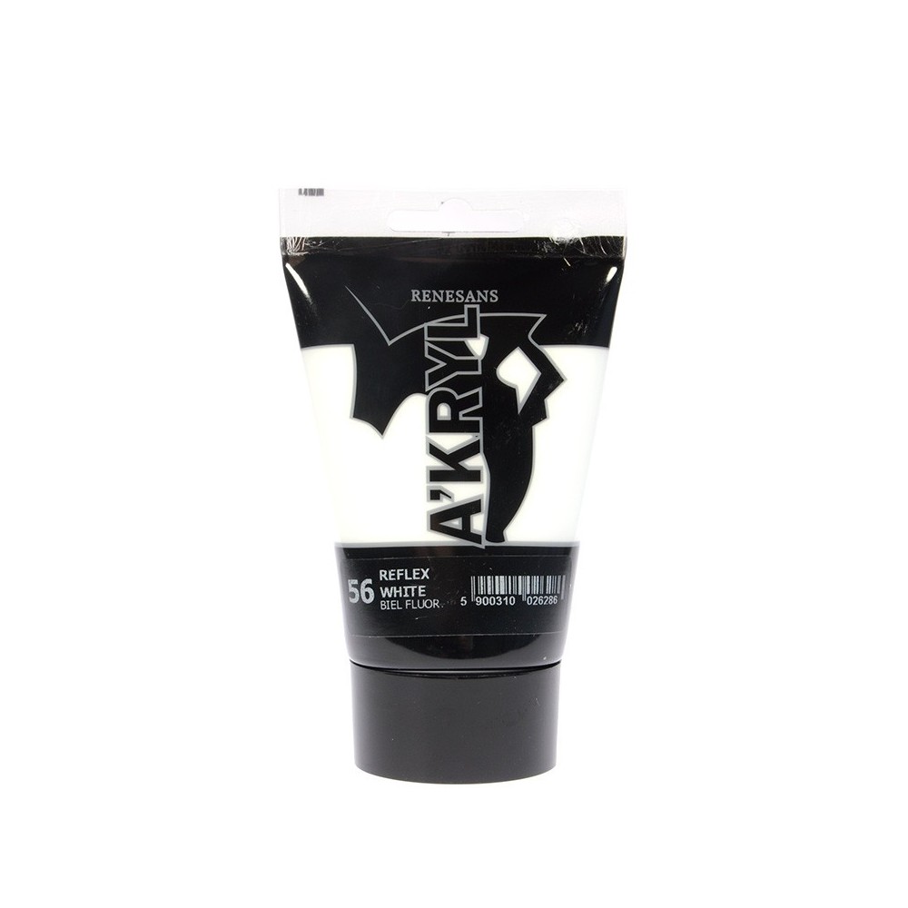 Acrylic A'kryl paint - Renesans - reflex white, 100 ml