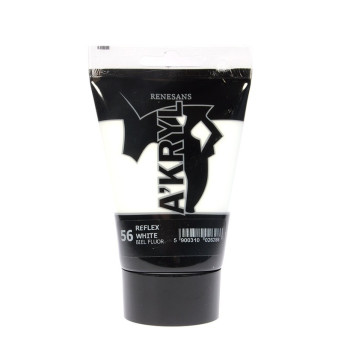 Farba akrylowa A'kryl - Renesans - biel fluorescencyjna, 100 ml