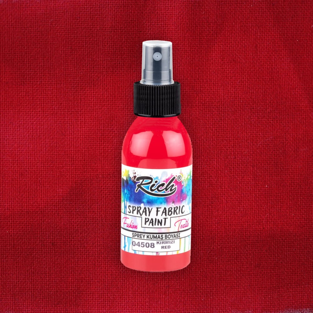 Farba do tkanin w sprayu - Rich - Red, 100 ml