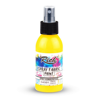Fabric spray paint - Rich - Lemon, 100 ml