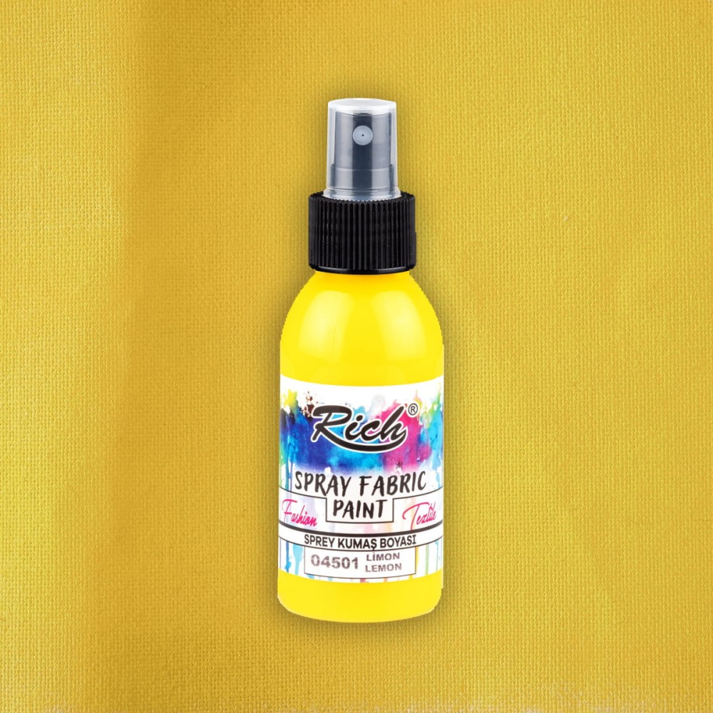Fabric spray paint - Rich - Lemon, 100 ml