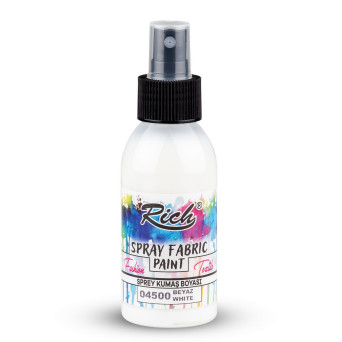 Farba do tkanin w sprayu - Rich - White, 100 ml