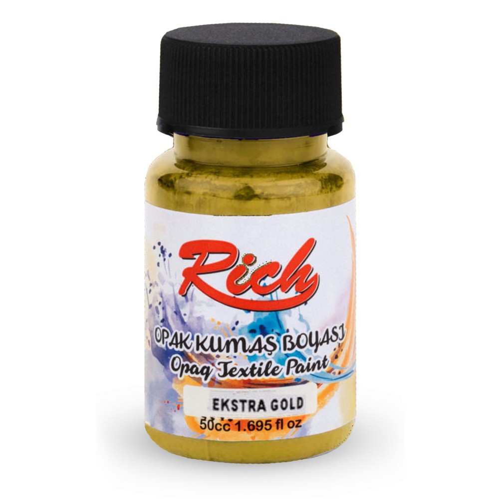 Fabric paint Metallic - Rich - Extra Gold, 50 ml