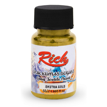 Farba do tkanin Metallic - Rich - Extra Gold, 50 ml