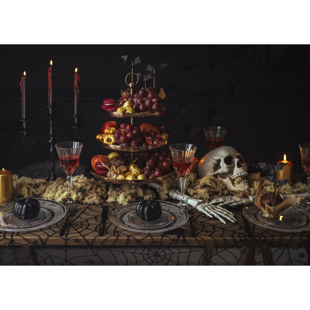 Obrus halloweenowy Pajęczyna - czarny, 135 x 180 cm