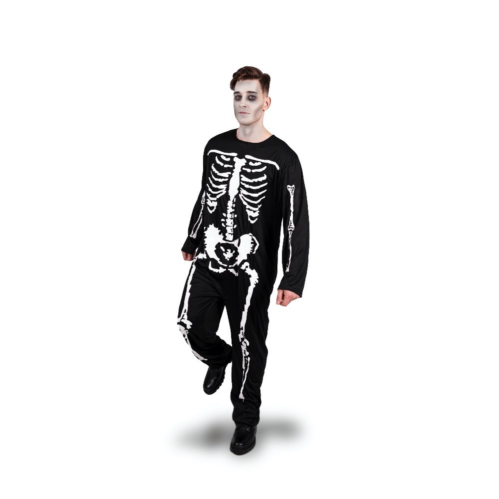 Strój halloweenowy Kościotrup - czarny, L