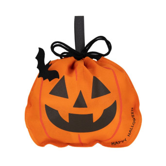 Worek halloweenowy na cukierki Dynia - 28 x 36 cm