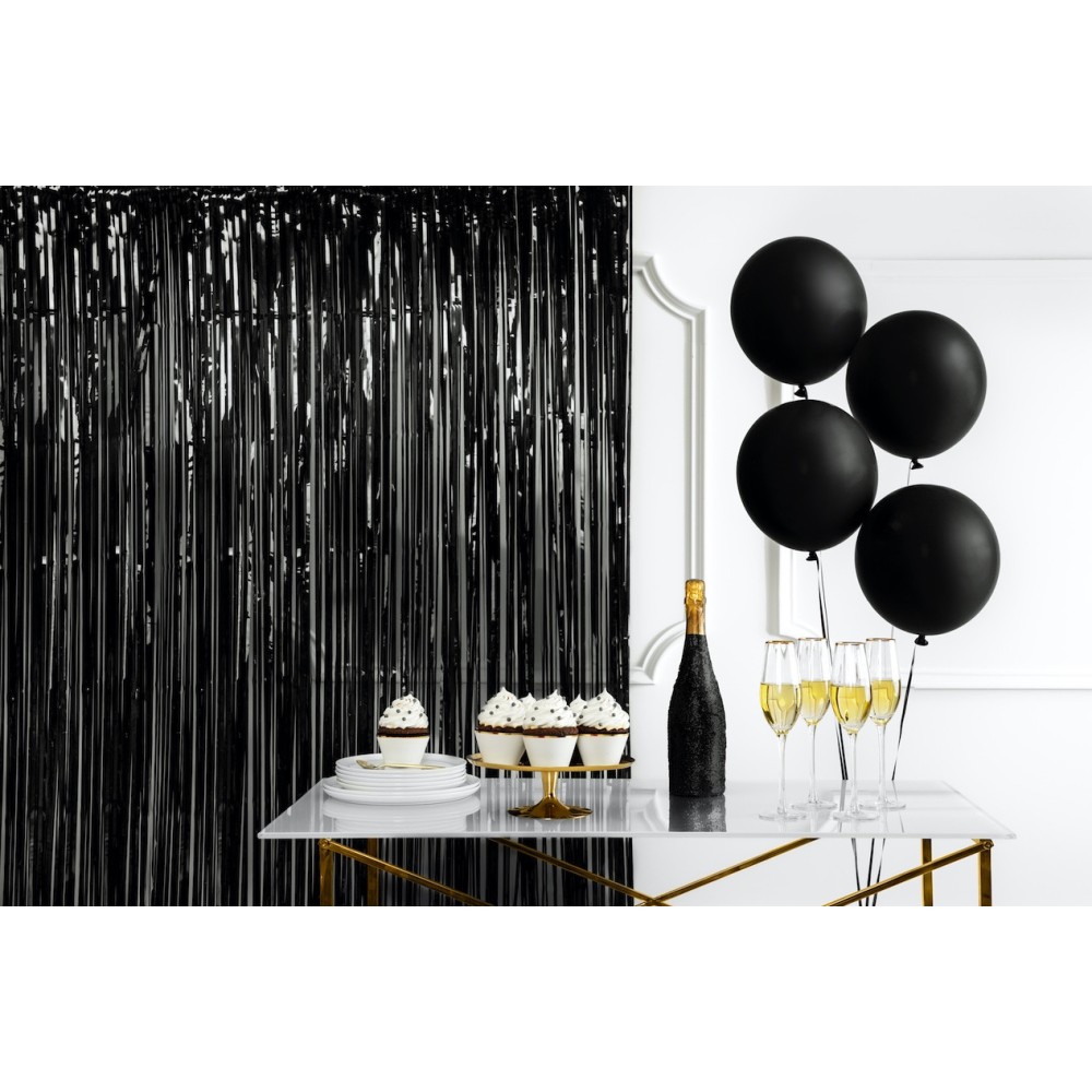Curtain Party - black, 90 x 250 cm
