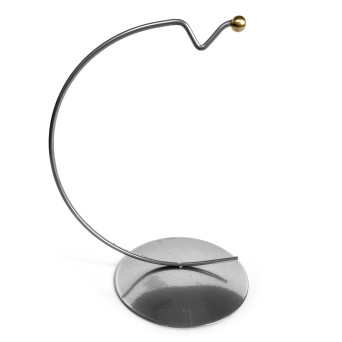 Ornament metal display stand -  silver, 17 cm x 91 mm