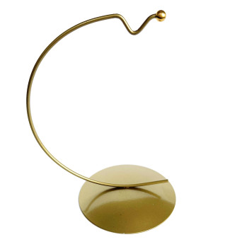 Ornament metal display stand -  gold, 17 cm x 91 mm