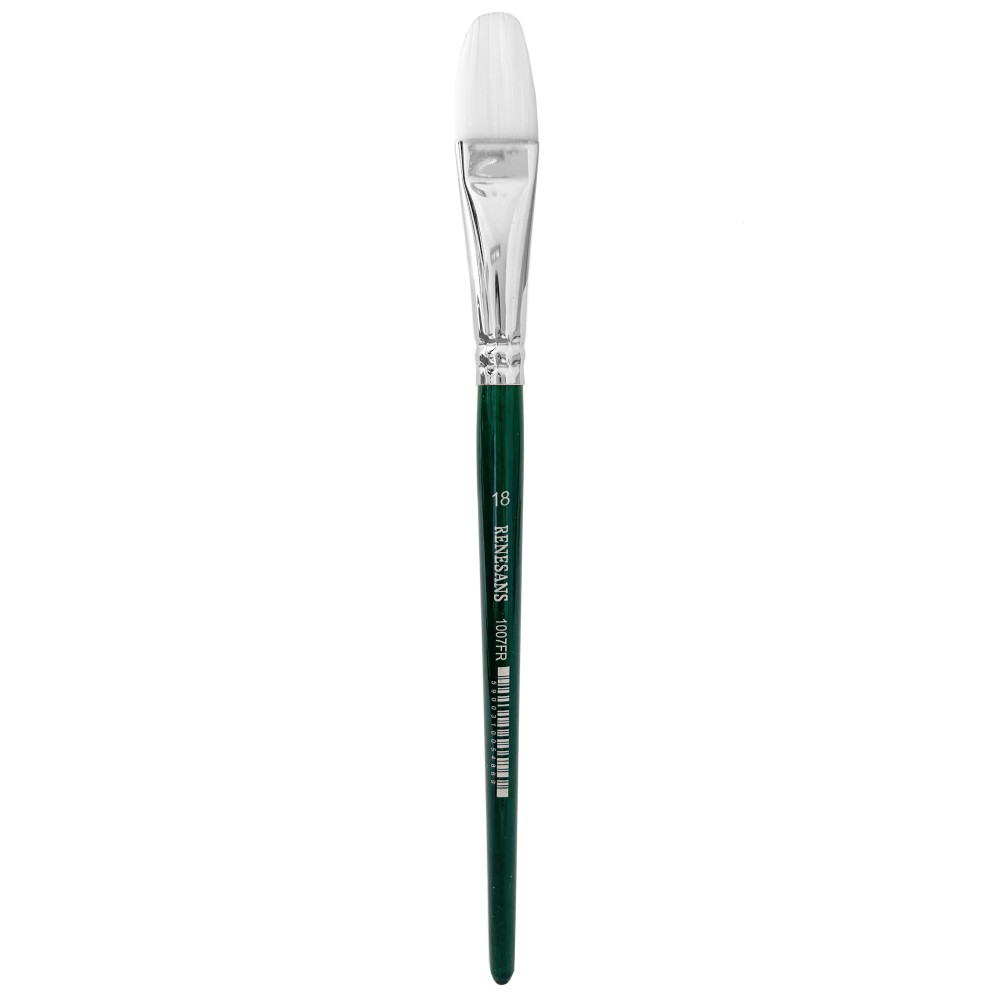 Cat's tongue, synthetic, 1007FR series brush - Renesans - short handle, no. 18