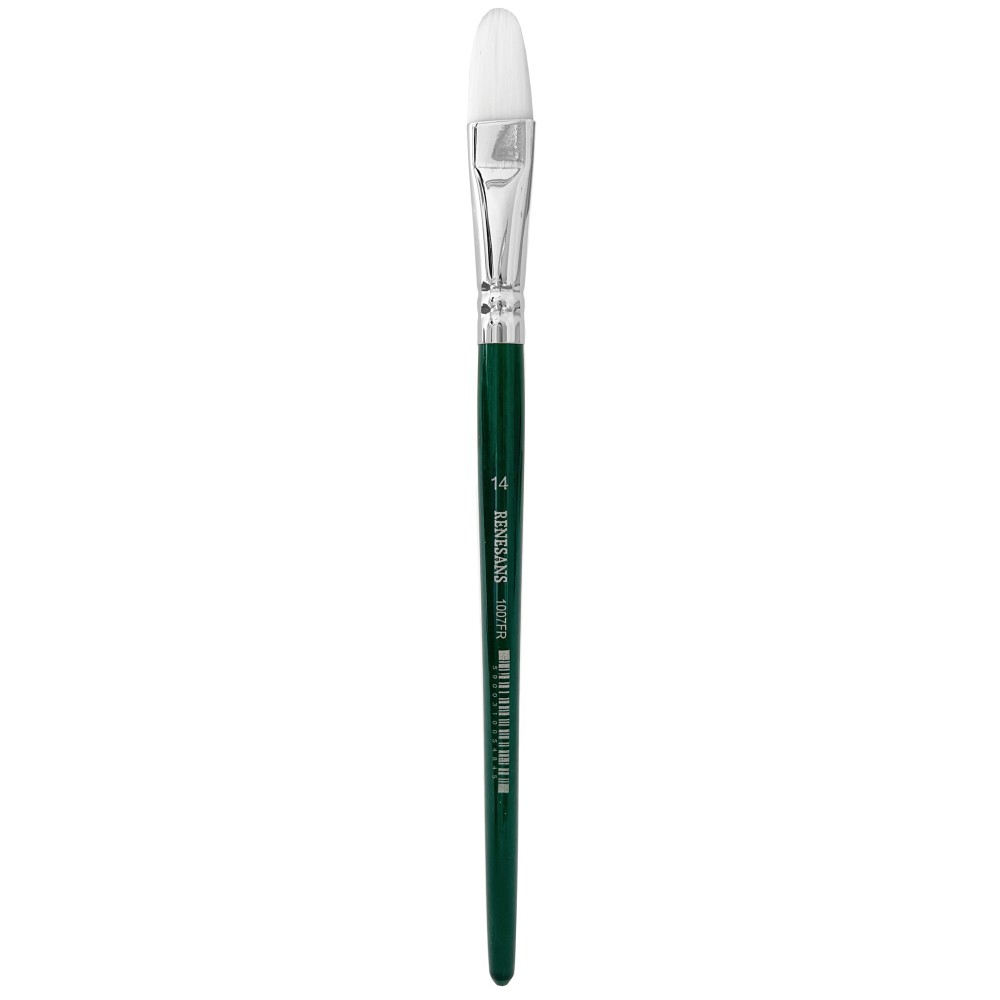 Cat's tongue, synthetic, 1007FR series brush - Renesans - short handle, no. 14