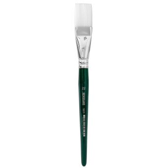 Flat, synthetic, 1007F series brush - Renesans - short handle, no. 22