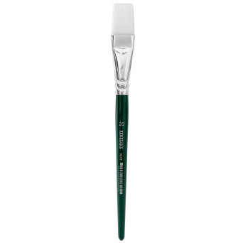 Flat, synthetic, 1007F series brush - Renesans - short handle, no. 20