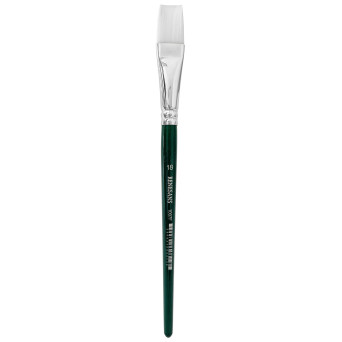 Flat, synthetic, 1007F series brush - Renesans - short handle, no. 18