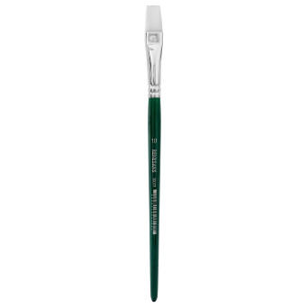Flat, synthetic, 1007F series brush - Renesans - short handle, no. 10
