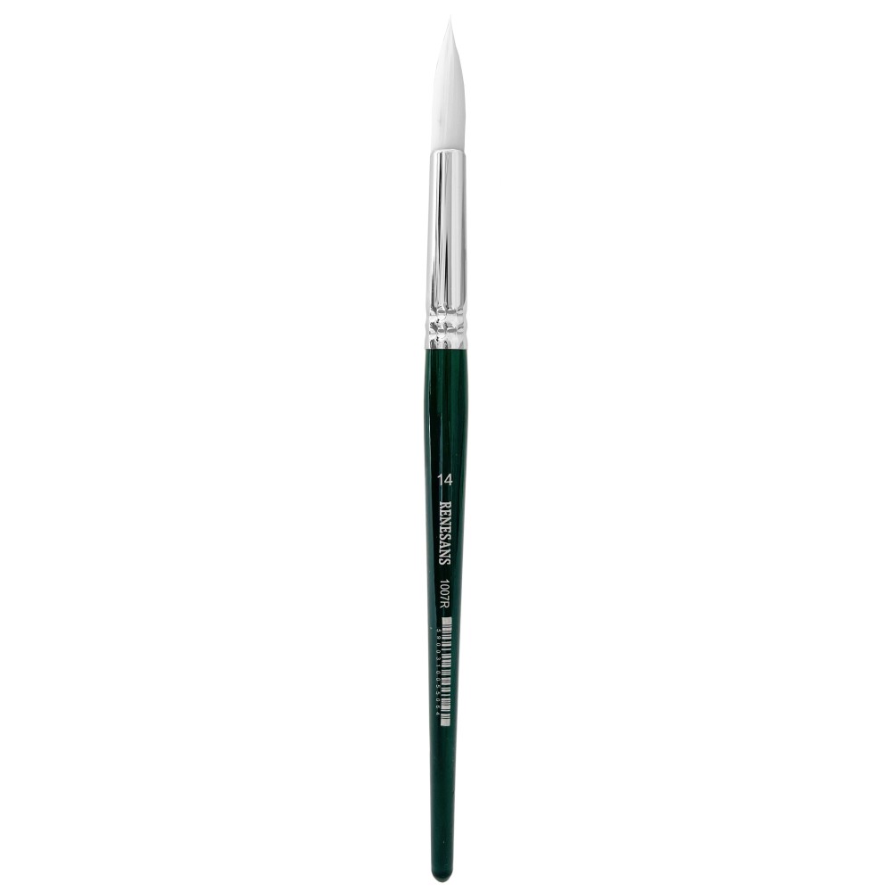 Round, synthetic, 1007FR series brush - Renesans - short handle, no. 14