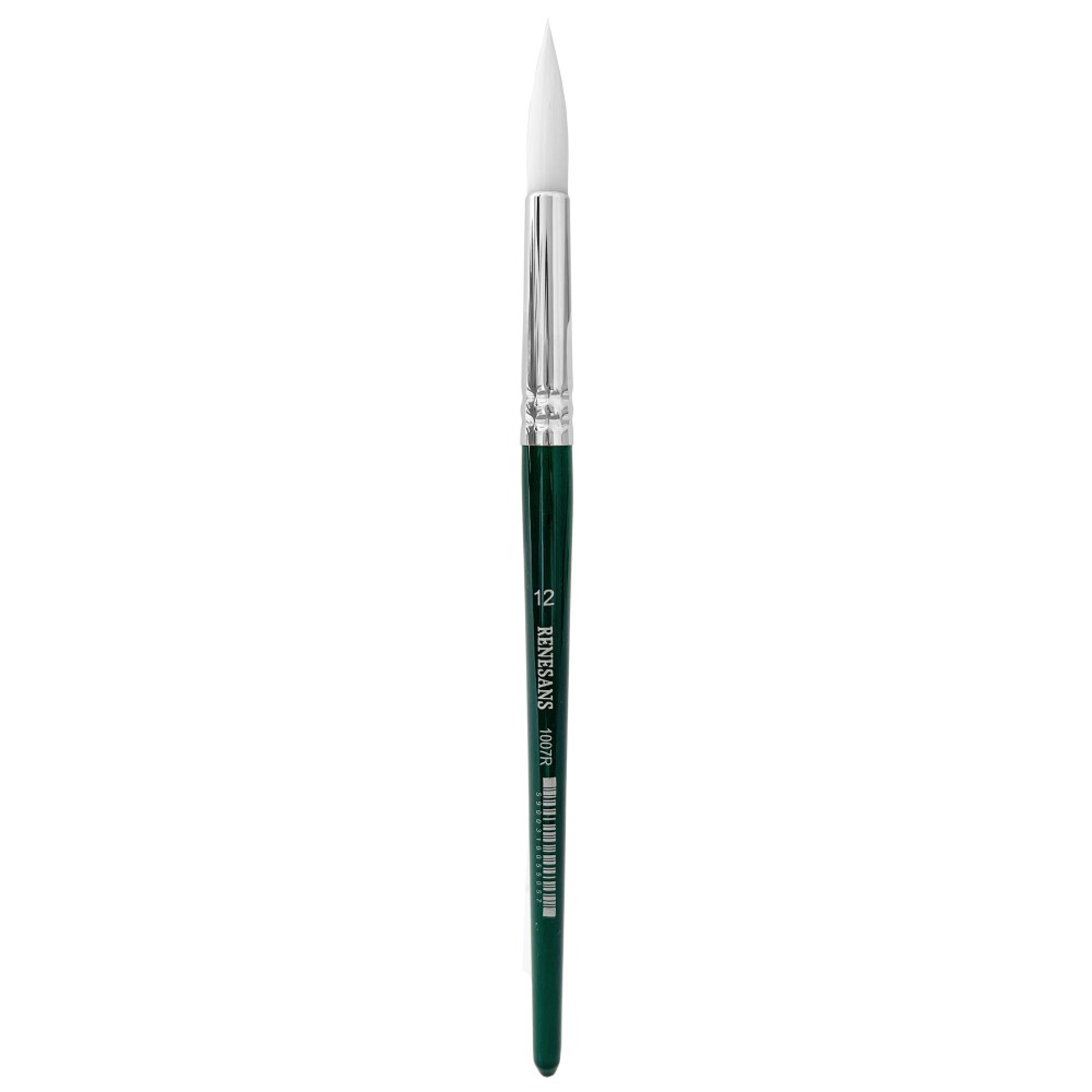 Round, synthetic, 1007FR series brush - Renesans - short handle, no. 12