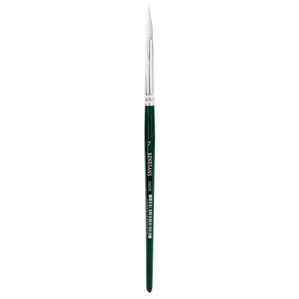 Round, synthetic, 1007FR series brush - Renesans - short handle, no. 7