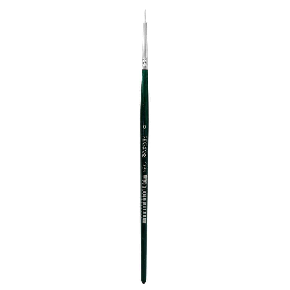 Round, synthetic, 1007FR series brush - Renesans - short handle, no. 0