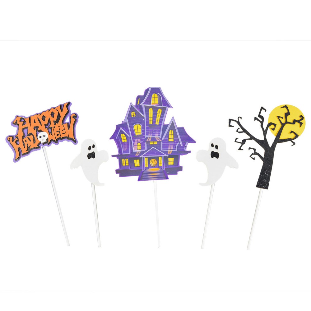 Halloween cupcakes decorations Haunted Mension - 5 pcs.
