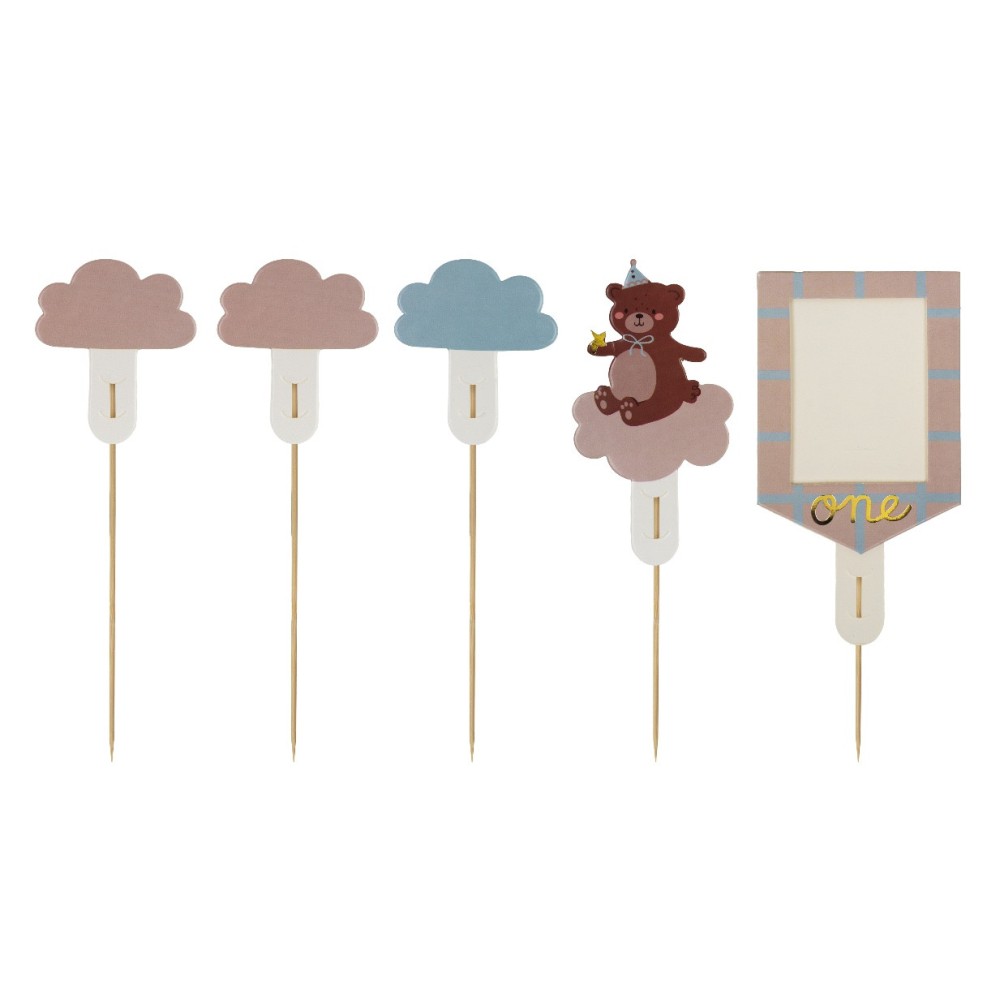Cupcakes toppers Bear - 12-14 cm, 5 pcs.