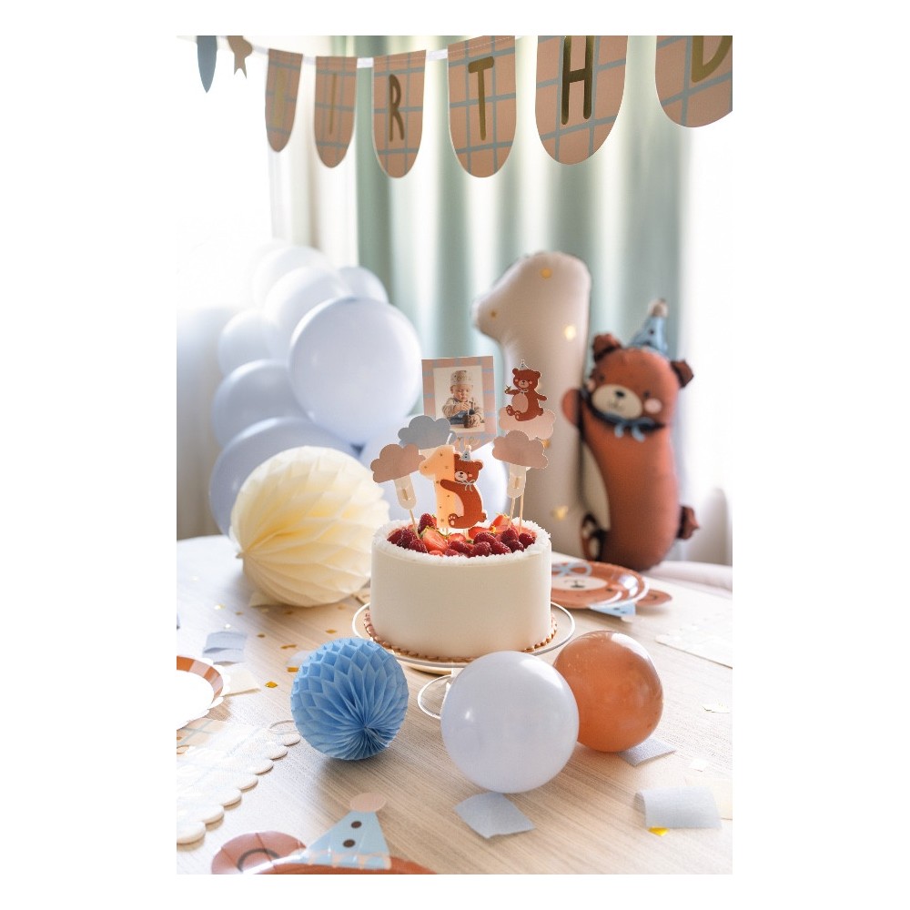 Toppery do muffinek Miś - 12-14 cm, 5 szt.