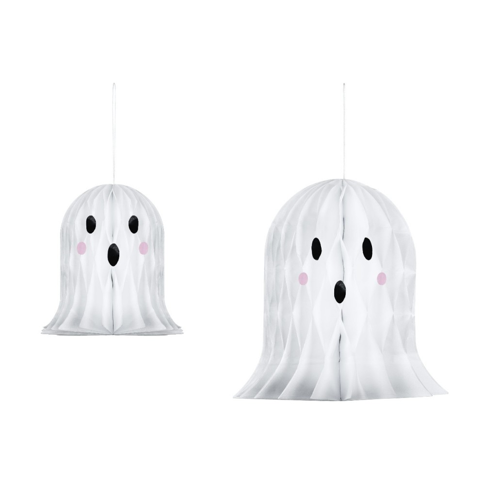 Decorative paper Ghosts - white, 20-30 cm, 2 pcs.