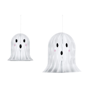 Decorative paper Ghosts - white, 20-30 cm, 2 pcs.