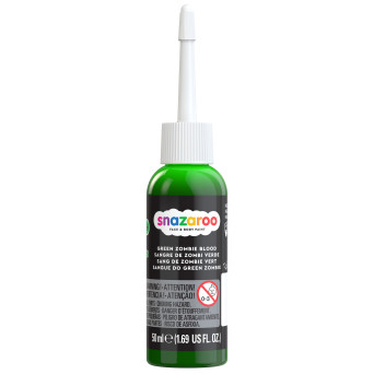 Sztuczna krew Zombie - Snazaroo - zielona, 50 ml