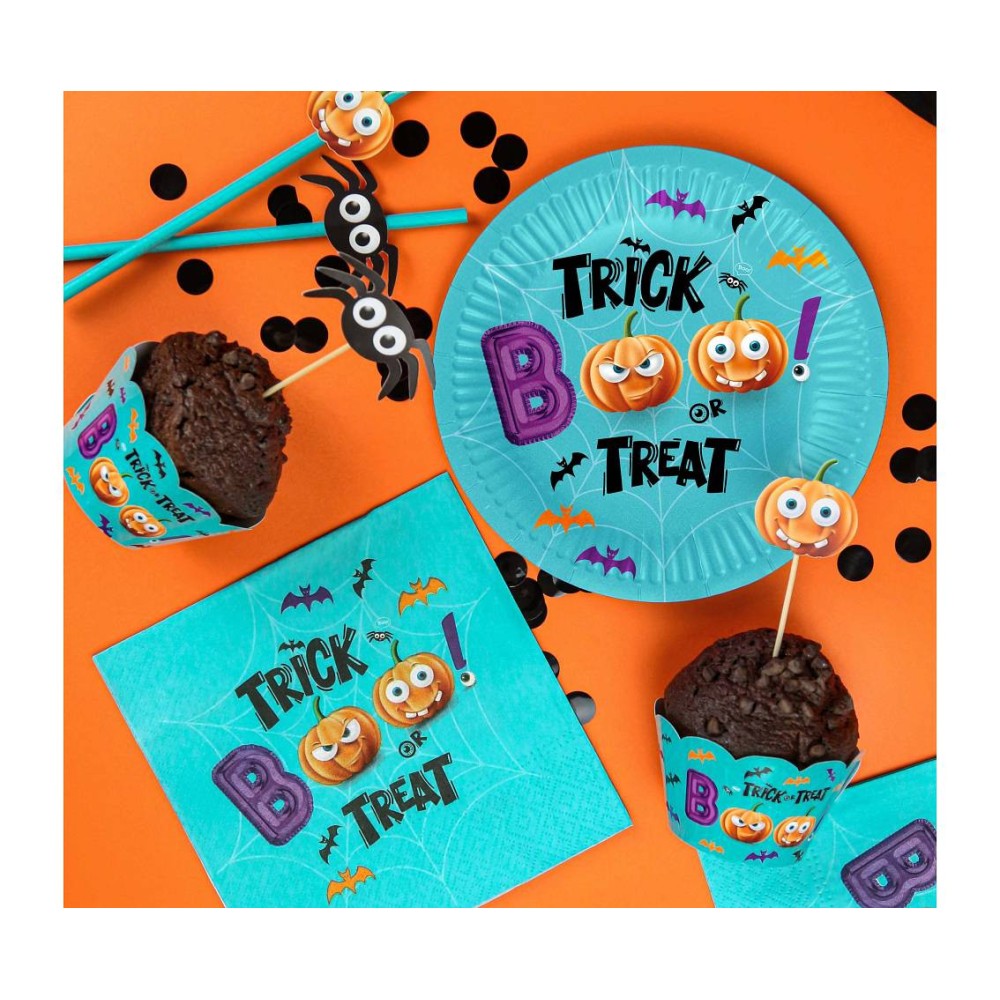 Halloween plates Boo! Trick or Treat - 18 cm, 6 pcs.
