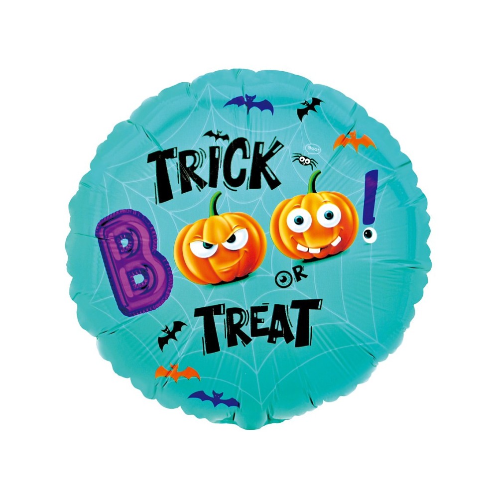 Balon foliowy halloweenowy Boo! Trick or Treat - 36 cm