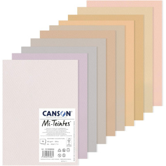 Mi Teintes paper pad for pastels - Canson - pastel shades, A4, 160 g, 10 sheets