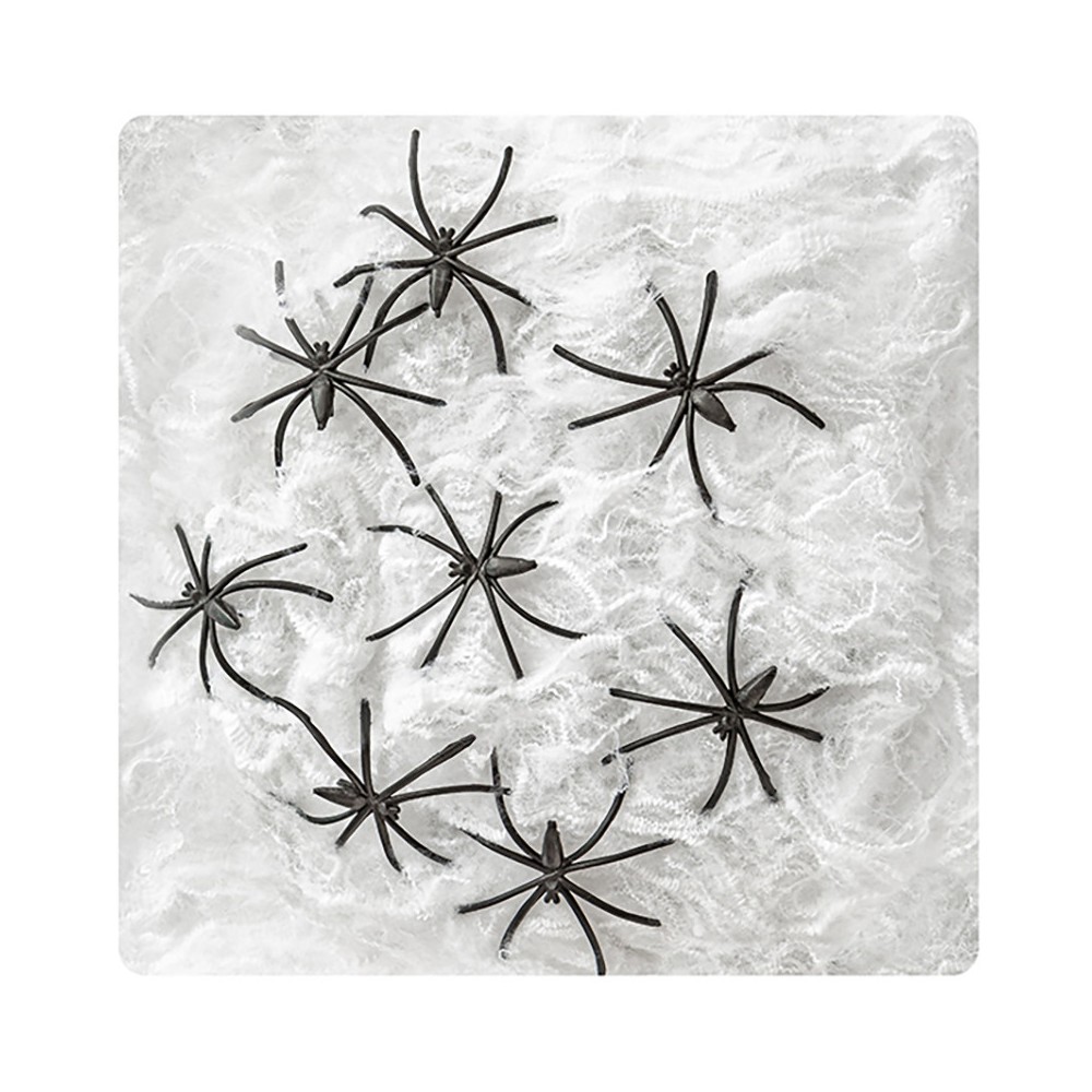 Halloween spiderweb with spiders - DpCraft - white, 80 g