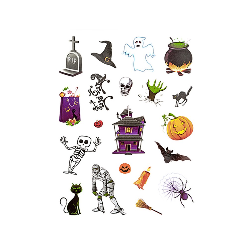 Tatuaże Halloween - DpCraft - kolorowe, 23 szt.