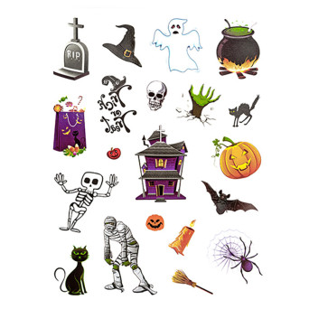 Washable Halloween tattoos - DpCraft - multicolor, 23 pcs.