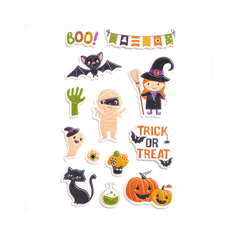 Naklejki z pianki Halloween - DpCraft - 13 szt.