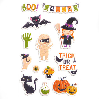 Naklejki z pianki Halloween - DpCraft - 13 szt.